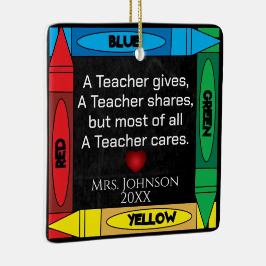 Teacher Zitat #4 - Keramik personalisieren Keramikornament (Rechts)