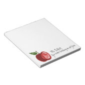 Teacher-Zitat mit Apple Personalisiert 5,5 x 6 Notizblock (angewinkelt)