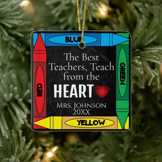 Teacher Zitat Nr. 3 - Keramik personalisieren Keramikornament (Baum)