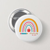 #Teacherlife Rainbow Personalisiert Teacher's Name Button (Vorne & Hinten)