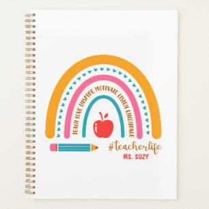 #Teacherlife Rainbow Personalisiert Teacher's Planer