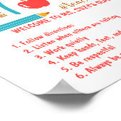 #Teacherlife Rainbow Personalisierte Klassenordnun Poster (Ecke)