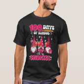 Teachers 100 Days Of School With My Gnomies Valent T-Shirt (Vorderseite)