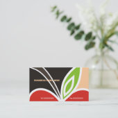 Teacher's Apple Heart Business Card-Peach Visitenkarte (Stehend Vorderseite)