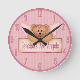 Teachers Are Angels Clock Runde Wanduhr