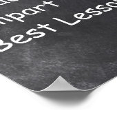 Teachers Best Lessons Chalkboard Class Decoration Poster (Ecke)