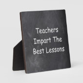 Teachers Best Lessons Chalkboard Design Geschenk I Fotoplatte (Vorderseite)