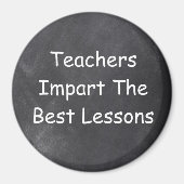 Teachers Best Lessons Chalkboard Design Geschenk I Magnet (Vorne)