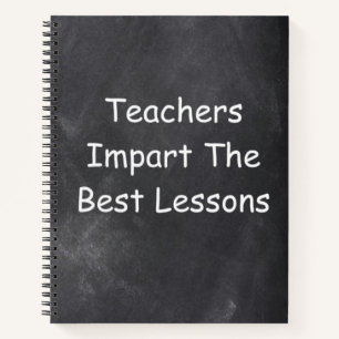 Teachers Best Lessons Chalkboard Design Geschenk I Notizblock