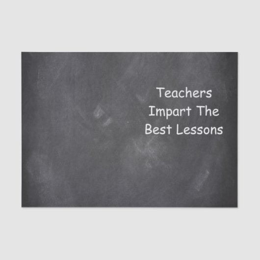 Teachers Best Lessons Chalkboard Design Geschenk I Seidenpapier (Vorderseite)