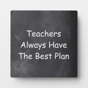 Teachers Best Plan Chalkboard Design Geschenk Idee Fotoplatte