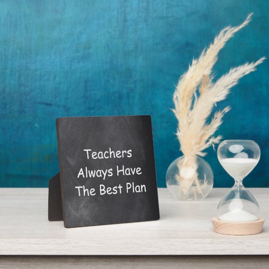 Teachers Best Plan Chalkboard Design Geschenk Idee Fotoplatte (InSitu)