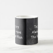 Teachers Best Plan Chalkboard Design Geschenk Idee Kaffeetasse (Mittel)