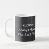 Teachers Best Plan Chalkboard Design Geschenk Idee Kaffeetasse (Links)