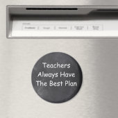 Teachers Best Plan Chalkboard Design Geschenk Idee Magnet (In Situ (Geschirrspüler))
