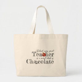 Teacher's Chocolate Stash Tote Bag Jumbo Stoffbeutel