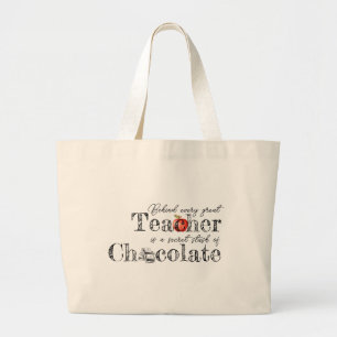 Teacher's Chocolate Stash Tote Bag Jumbo Stoffbeutel