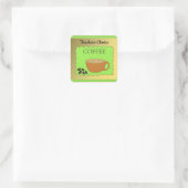 Teacher's Choice Kaffeezeichen Quadratischer Aufkleber (Tasche)