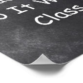 Teachers Class Chalkboard Design Class Decoration Poster (Ecke)