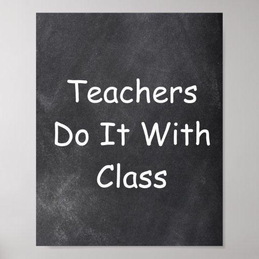 Teachers Class Chalkboard Design Class Decoration Poster (Vorne)