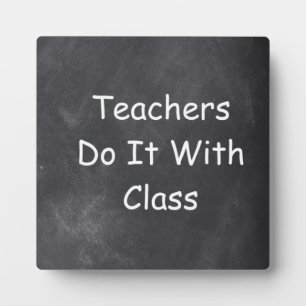 Teachers Class Chalkboard Design Geschenk Idee Fotoplatte