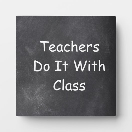 Teachers Class Chalkboard Design Geschenk Idee Fotoplatte (Vorderseite)