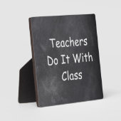 Teachers Class Chalkboard Design Geschenk Idee Fotoplatte (Vorderseite)