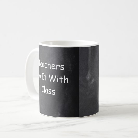 Teachers Class Chalkboard Design Geschenk Idee Kaffeetasse (Vorderseite Links)