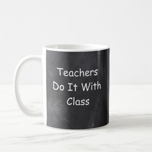 Teachers Class Chalkboard Design Geschenk Idee Kaffeetasse (Links)