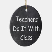 Teachers Class Chalkboard Design Geschenk Idee Keramik Ornament (Rechts)