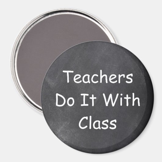Teachers Class Chalkboard Design Geschenk Idee Magnet (Vorderseite/Rückseite)