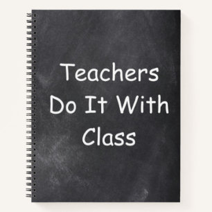 Teachers Class Chalkboard Design Geschenk Idee Notizblock