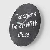 Teachers Class Teacher Chalkboard Design Geschenk  Große Wanduhr (Winkel)