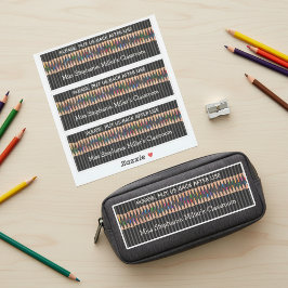 Teacher's Classroom Colored Pencils Label Set of 3