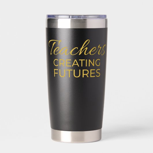 Teachers Creating Futures Black Gold Motivational  Thermobecher (Rückseite)