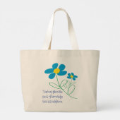 Teacher's Daisy Tote Bag Jumbo Stoffbeutel (Rückseite)