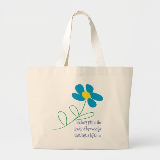 Teacher's Daisy Tote Bag Jumbo Stoffbeutel (Vorne)