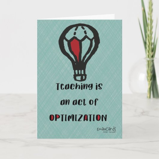 Teacher's Day Appreciation Simple Design Karte (Vorderseite)