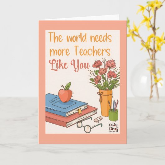 Teacher's Day Card with Flowers Karte (Gelbe Blume)