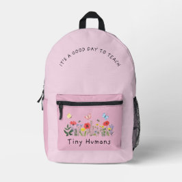 Teacher's Delight Backpack - Tiny Humans Edition Bedruckter Rucksack