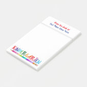 Teachers Kindergarten Schreibtischname Bleistift D Post-it Klebezettel (angewinkelt)