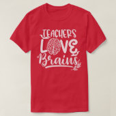 Teachers Love Brains Spooky Teacher Funny Hallowee T-Shirt (Design vorne)