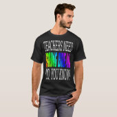 Teachers Need Spring Break Too  Retro Rainbow Grap T-Shirt (Vorne ganz)
