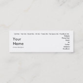 Teacher's Pet - Social Media Personal Card Mini Visitenkarte (Rückseite)