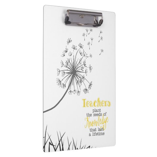 Teachers Plant The Seeds Of Knowledge Klemmbrett (Rechts)