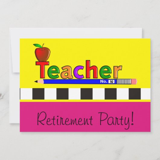 Teachers Retirement Party Invitations Einladung (Vorderseite)