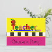 Teachers Retirement Party Invitations Einladung (Stehend Vorderseite)