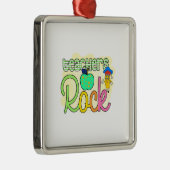 Teachers Rock Ornament Aus Metall (Rechts)