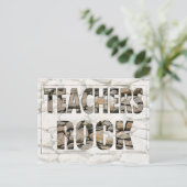 Teachers Rock Postkarte (Stehend Vorderseite)