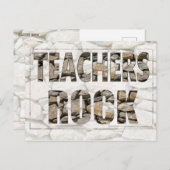 Teachers Rock Postkarte (Vorne/Hinten)
